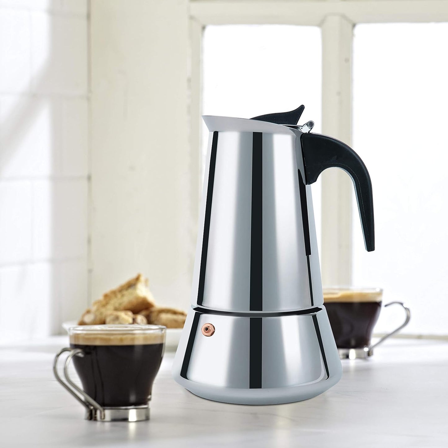 ماكينة تحضير القهوة الاستانلس – Espresso Maker